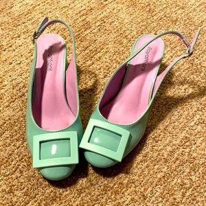 Royal Monk mint heels